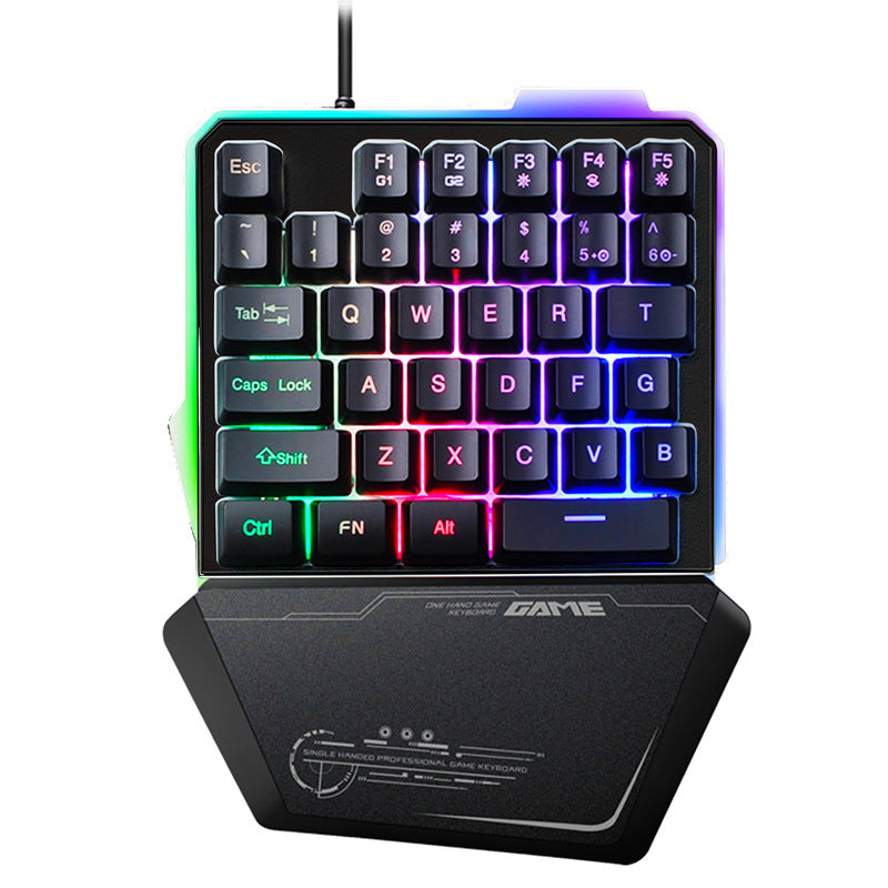 One-Handed RGB Mechanical Gaming Keypad – Programmable Backlit Keypad