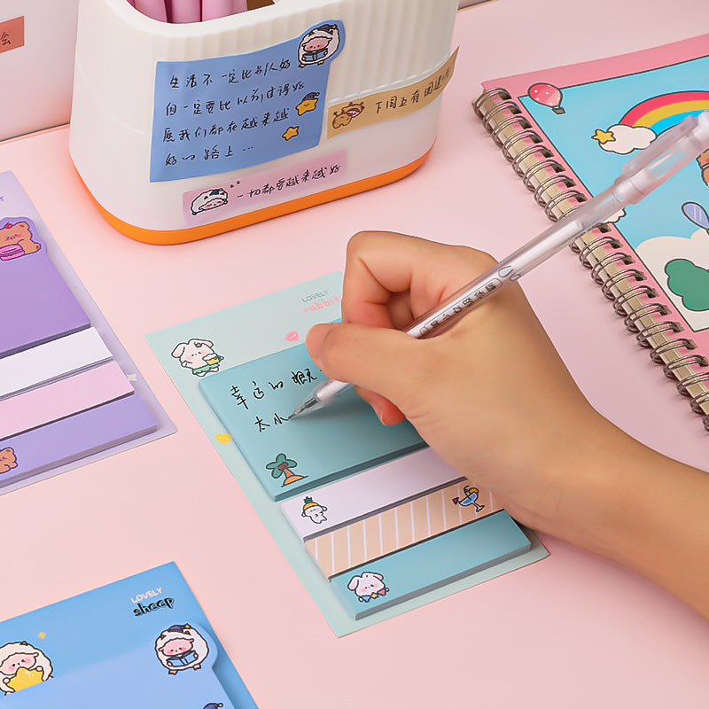 Cartoon Sticky Notes – Cute Adhesive Memo Pads for Desk & Study