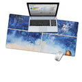 Watercolour Meteor Window XL Desk Mat – 400×800mm, Anti-Slip PVC