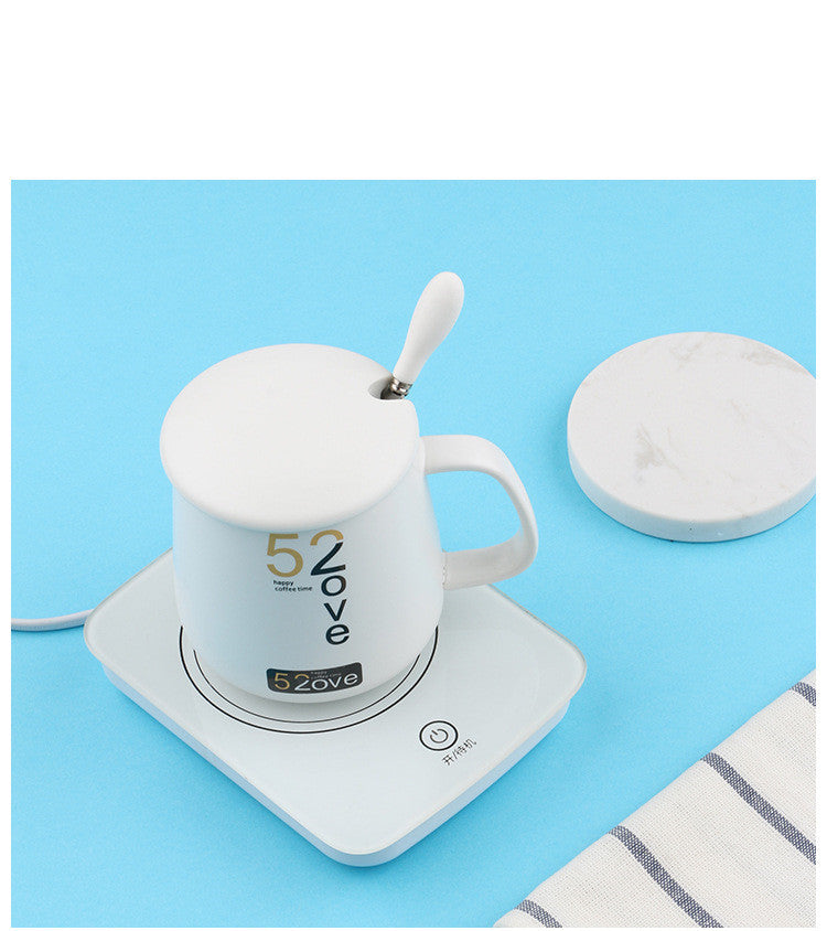Smart Electric Heating Coaster – Keep Drinks Warm, 16W, Cup & Coaster Set