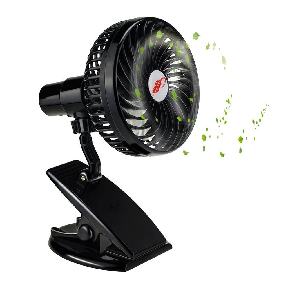 Portable Silent Clip Fan – Rechargeable Mini 4-Blade USB Cooling Fan