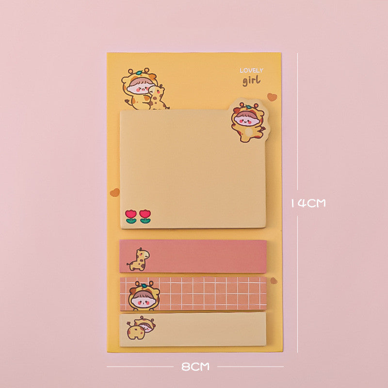 Cartoon Sticky Notes – Cute Adhesive Memo Pads for Desk & Study