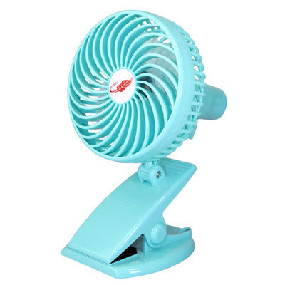 Portable Silent Clip Fan – Rechargeable Mini 4-Blade USB Cooling Fan