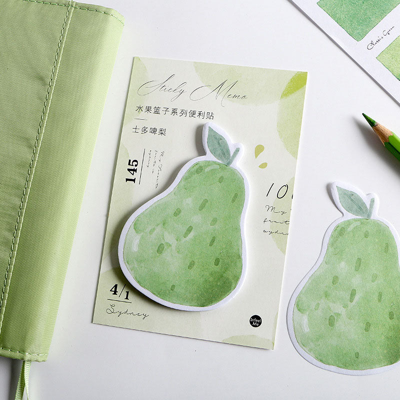 Fruit Series Sticky Notes – Kawaii Adhesive Memo Pads