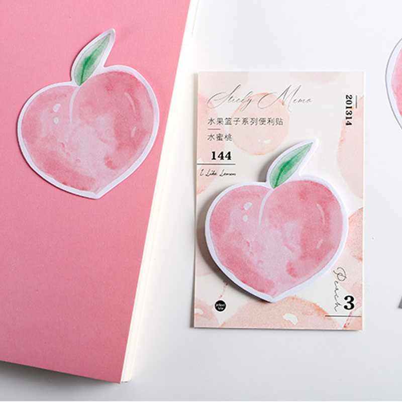 Fruit Series Sticky Notes – Kawaii Adhesive Memo Pads