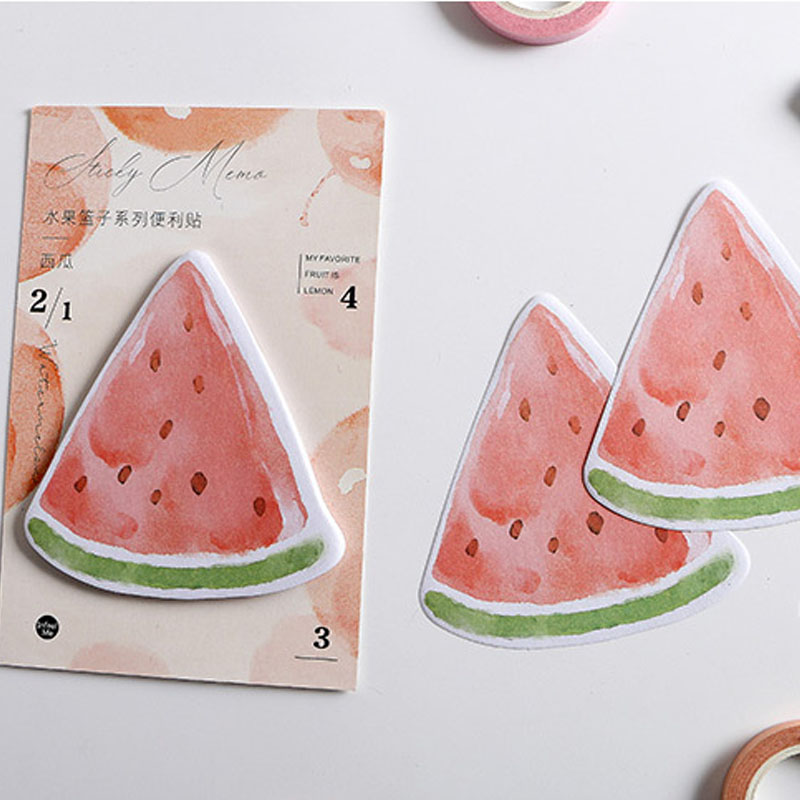 Fruit Series Sticky Notes – Kawaii Adhesive Memo Pads