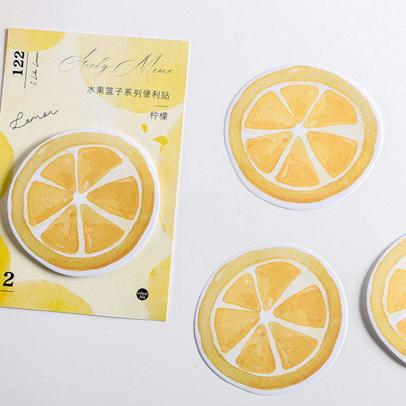 Fruit Series Sticky Notes – Kawaii Adhesive Memo Pads