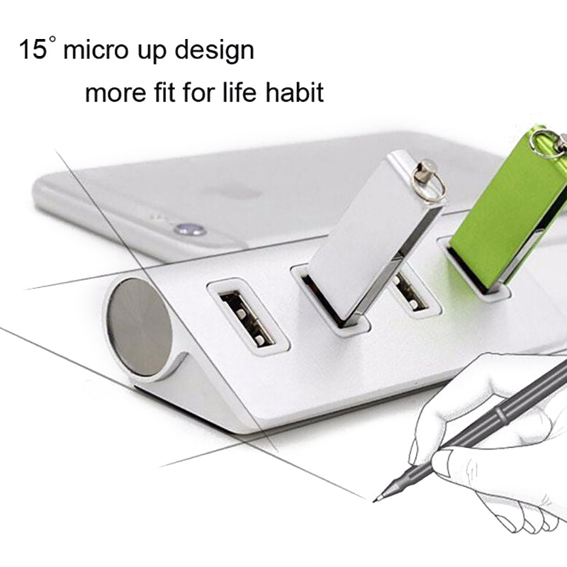 4-Port USB 2.0 Hub – Compact Plug & Play Splitter for Mac & PC