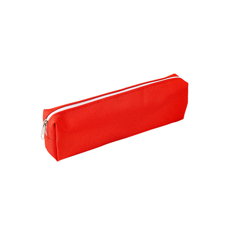 Monochrome Oxford Zip Pencil Case – Sleek Portable Stationery Organizer