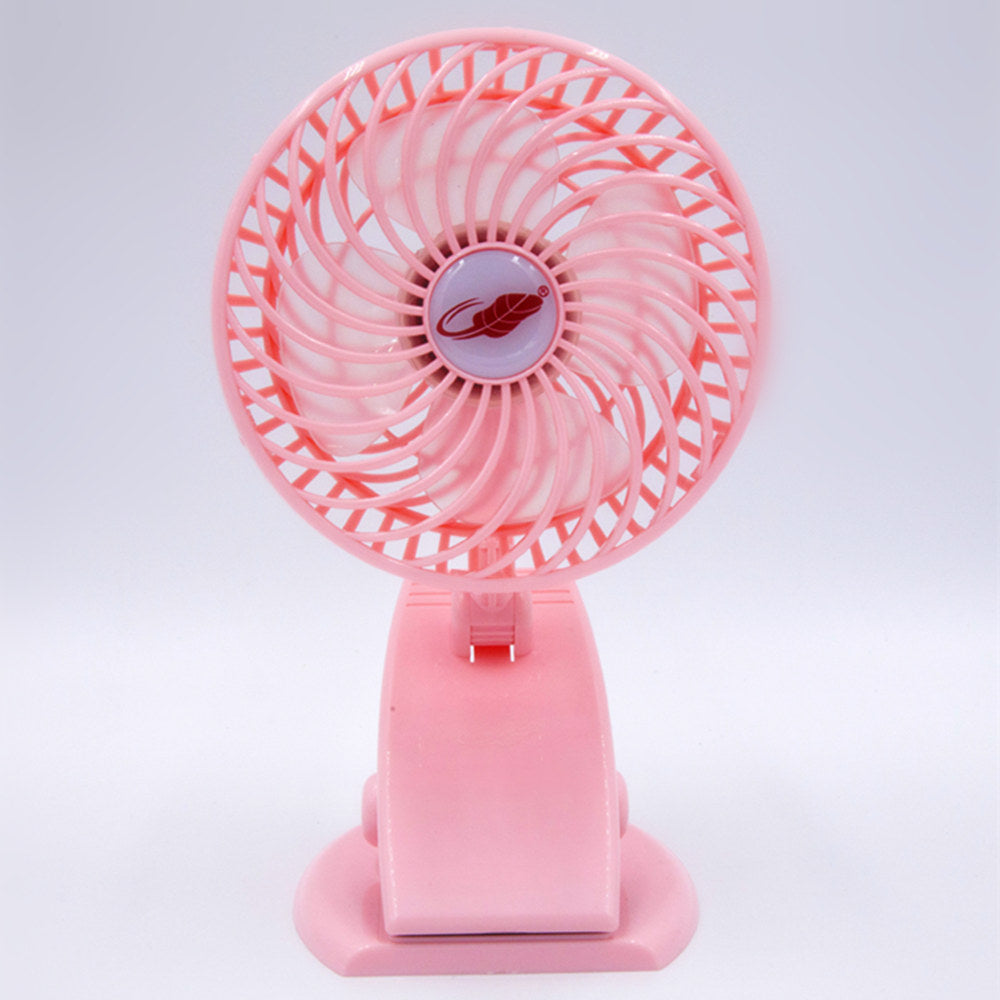 Portable Silent Clip Fan – Rechargeable Mini 4-Blade USB Cooling Fan