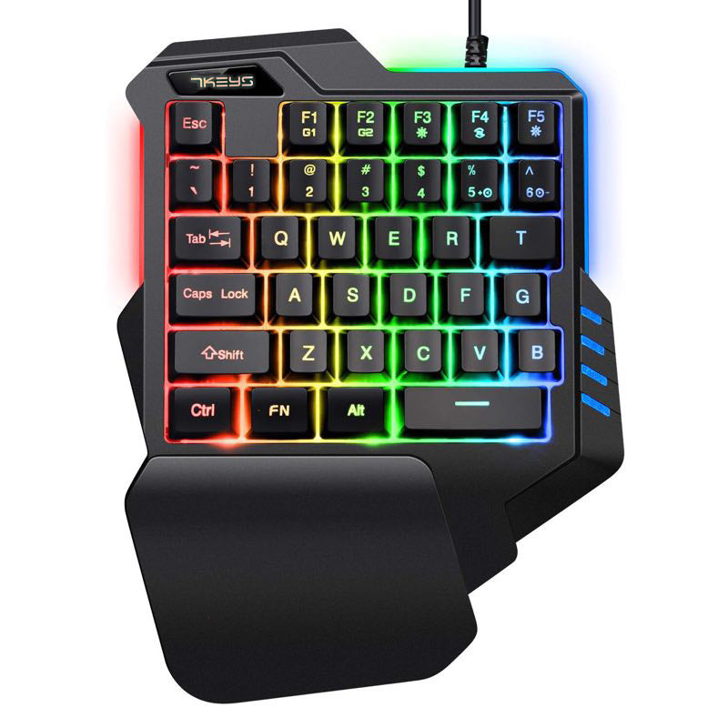 One-Handed RGB Mechanical Gaming Keypad – Programmable Backlit Keypad