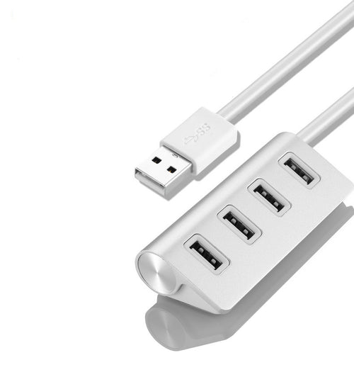 4-Port USB 2.0 Hub – Compact Plug & Play Splitter for Mac & PC