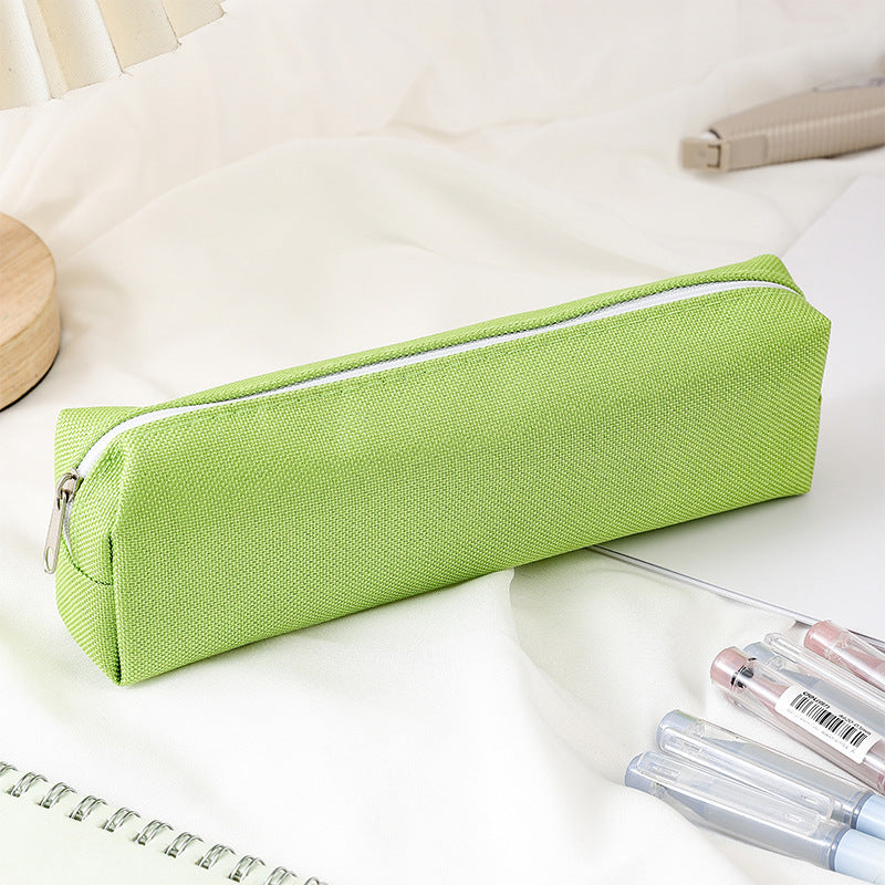 Monochrome Oxford Zip Pencil Case – Sleek Portable Stationery Organizer