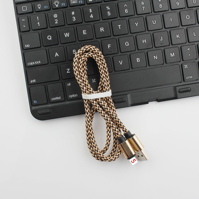 Braided Hemp Rope Fast Charging Cable – Durable USB Charge & Sync