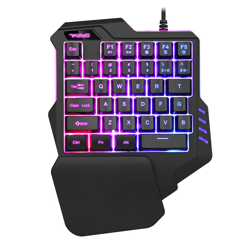 One-Handed RGB Mechanical Gaming Keypad – Programmable Backlit Keypad