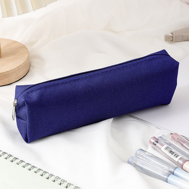 Monochrome Oxford Zip Pencil Case – Sleek Portable Stationery Organizer