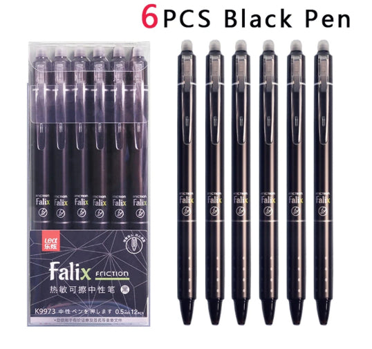Erasable Push Gel Pen – 0.5mm Fine Tip, Smooth Writing