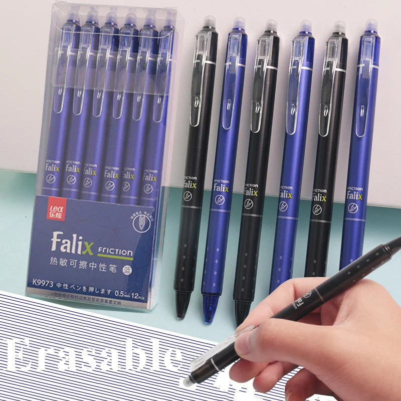 Erasable Push Gel Pen – 0.5mm Fine Tip, Smooth Writing