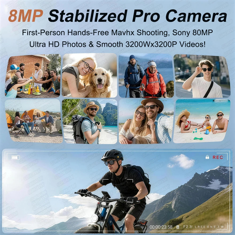 AI Vision Pro Smart Glasses 4K | Translator, Camera & Power Bank