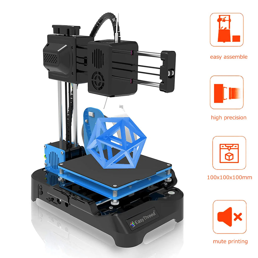 EasyThreed K7 Mini 3D Printer – Entry Level FDM Toy Gift, PLA & TPU 1.75mm