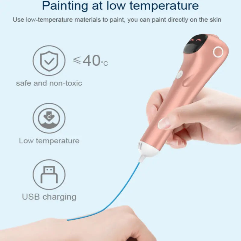 SafePen Low Temperature 3D Pen – 1.75mm PCL Filament for Kids & Beginners
