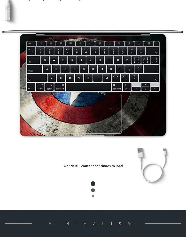 DIY Cover Laptop Skins Stickers Notebook PVC Skin13.3"14"15.6"17.3"Vinyl Cool Stickers Decorate Decal for Macbook/Lenovo/Asus/HP