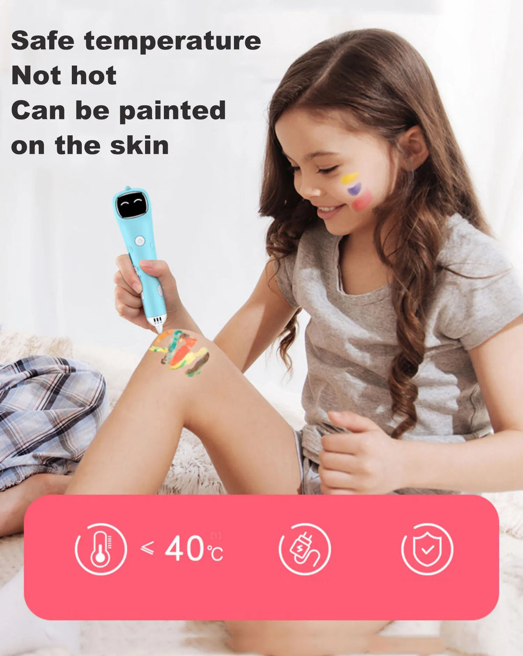 SafePen Low Temperature 3D Pen – 1.75mm PCL Filament for Kids & Beginners