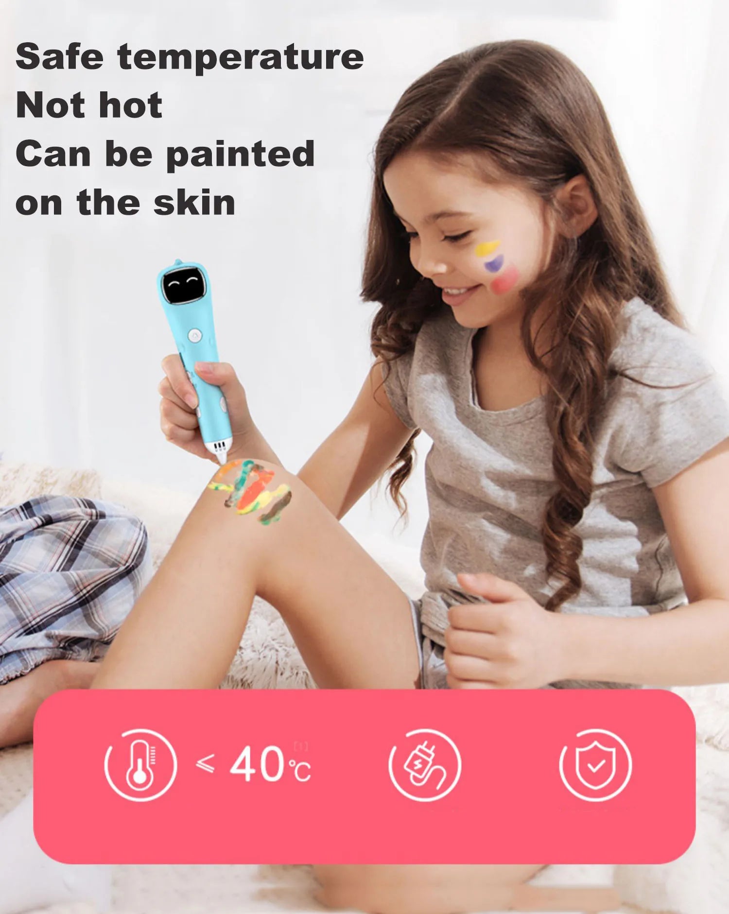 SafePen Low Temperature 3D Pen – 1.75mm PCL Filament for Kids & Beginners
