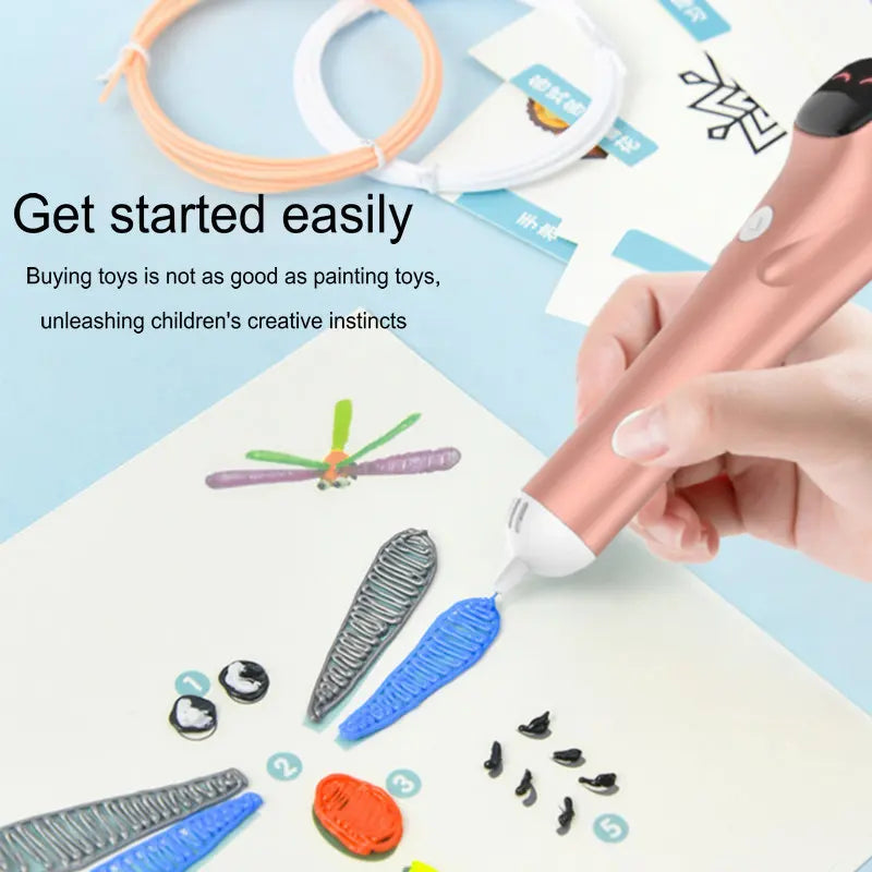SafePen Low Temperature 3D Pen – 1.75mm PCL Filament for Kids & Beginners