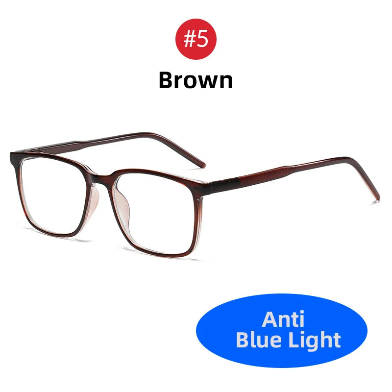 VIVIBEE Square Blue Light Blocking Glasses – TR90 Lightweight Computer Eyewear for Men & Women
