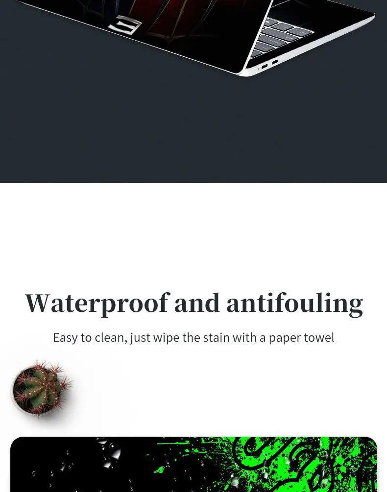 DIY Cover Laptop Skins Stickers Notebook PVC Skin13.3"14"15.6"17.3"Vinyl Cool Stickers Decorate Decal for Macbook/Lenovo/Asus/HP