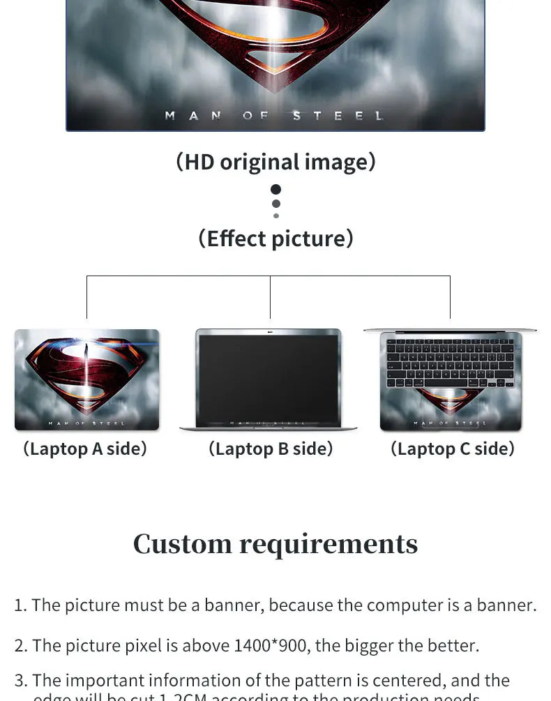 DIY Cover Laptop Skins Stickers Notebook PVC Skin13.3"14"15.6"17.3"Vinyl Cool Stickers Decorate Decal for Macbook/Lenovo/Asus/HP