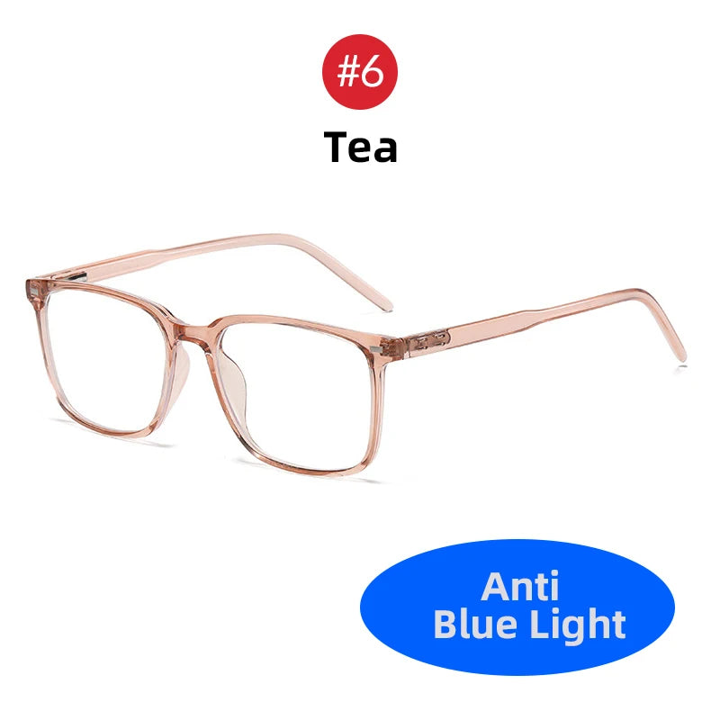 VIVIBEE Square Blue Light Blocking Glasses – TR90 Lightweight Computer Eyewear for Men & Women