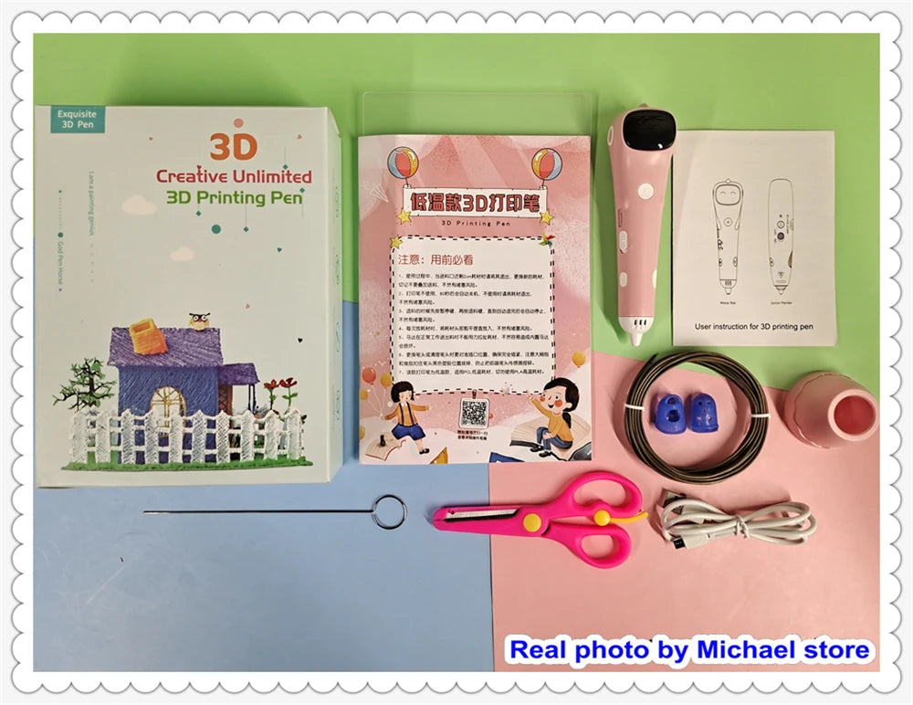 SafePen Low Temperature 3D Pen – 1.75mm PCL Filament for Kids & Beginners