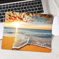 Tropical Breeze Beach Waves Gaming Mouse Pad – Palm Landscape Desk Mat | Anti-Slip Natural Rubber XXL Mouse Carpet for Office & Setup Aesthetic