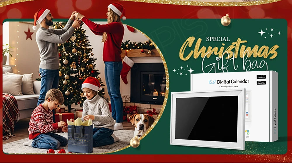 FamilyBoard 15.6" WiFi Smart Digital Calendar & Chore Chart – HD Touchscreen Family Planner