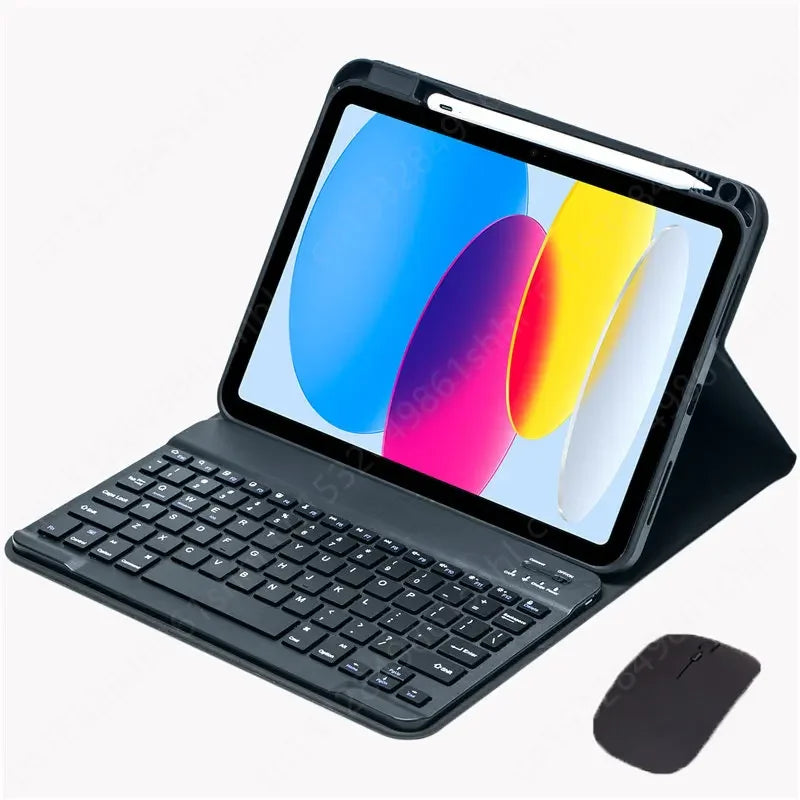 Bluetooth Keyboard Case for iPad – Detachable Leather Cover with Pencil Holder (Multiple Models)