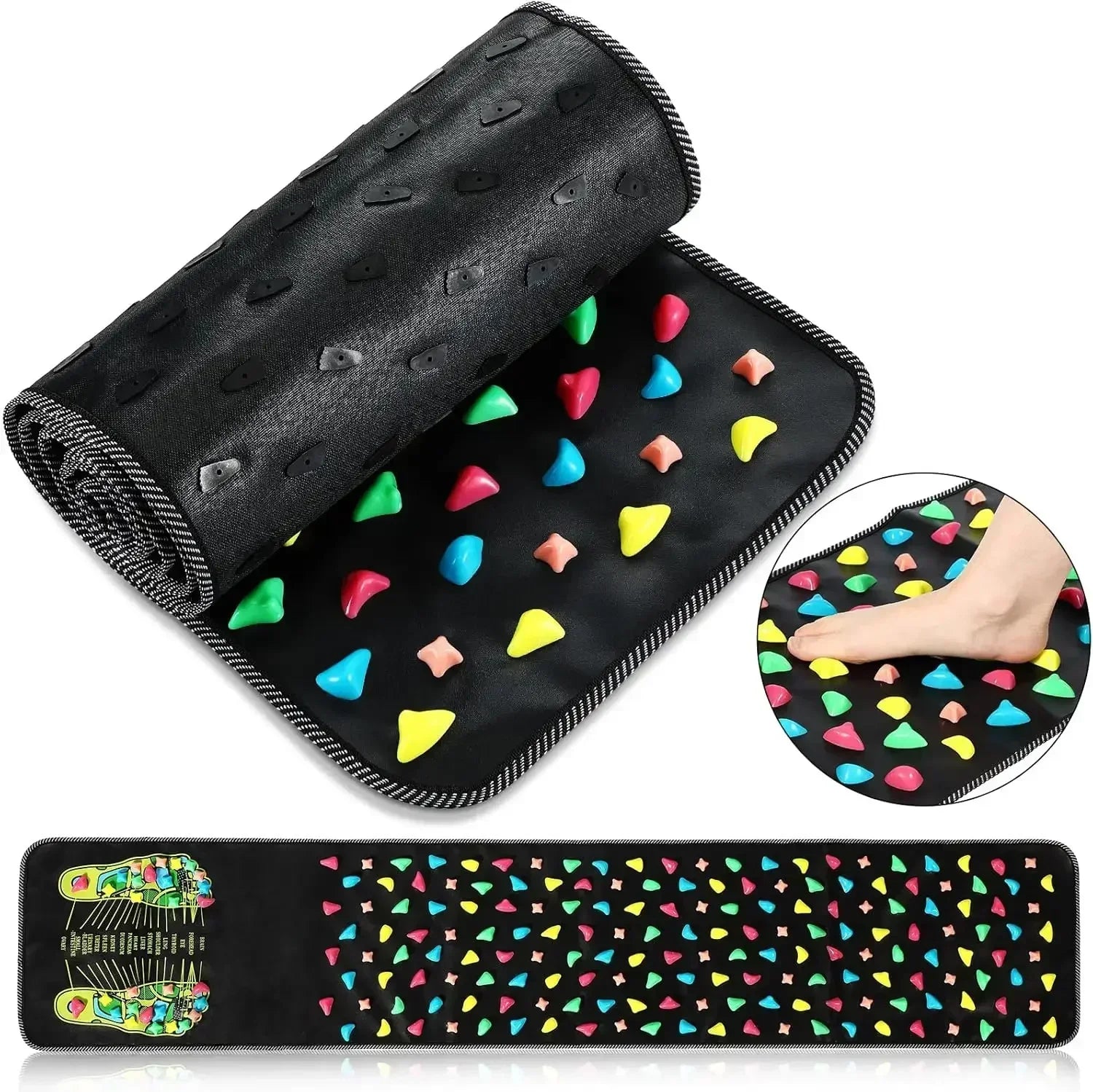 StoneStep Premium Foot Massage Pad – Finger Pressure Plate & Soft Stone Road