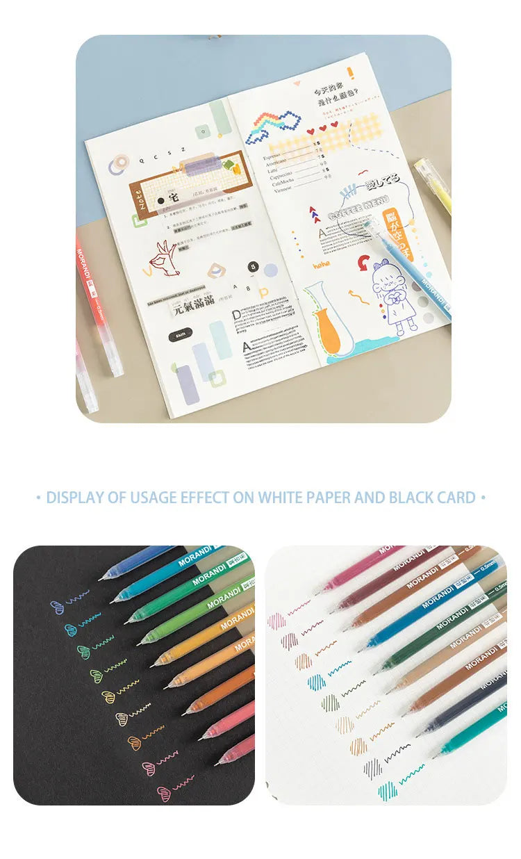Languo 27-207 Colour Gel Pen & Marker Drawing Set – Student DIY Art Pens