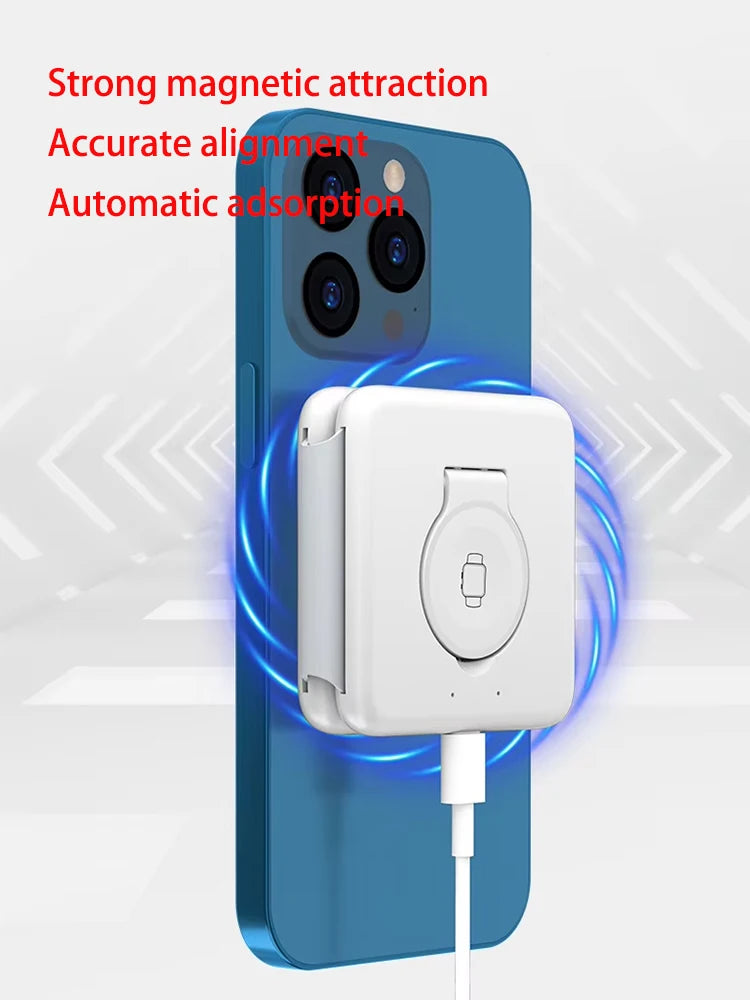 MagFold 3-in-1 Magnetic Wireless Charger – Qi2 30W Foldable Dock for iPhone, Watch & AirPods
