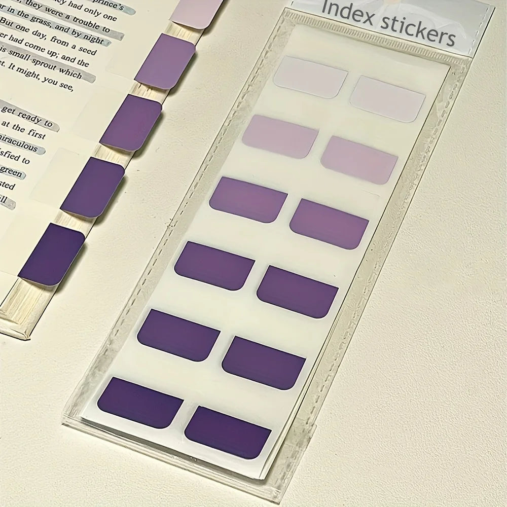 GradientTab 120-Pack Writable Gradient Index Tabs – Coloured Sticky File Markers