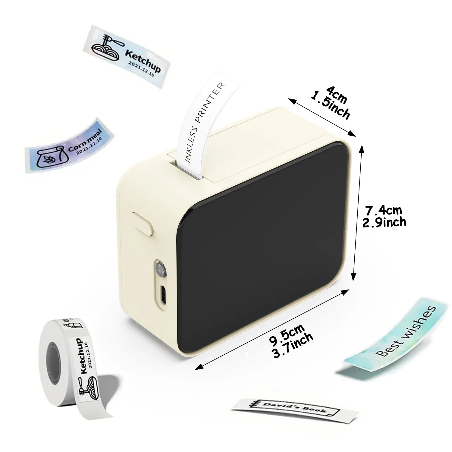 MarkLife P15 Mini Portable Bluetooth Thermal Label Printer – Home & Office Sticker Maker