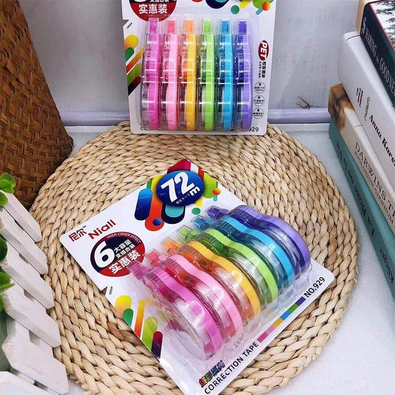 SweetFix Kawaii Correction Tape – 6PCS Cute School Essentials
