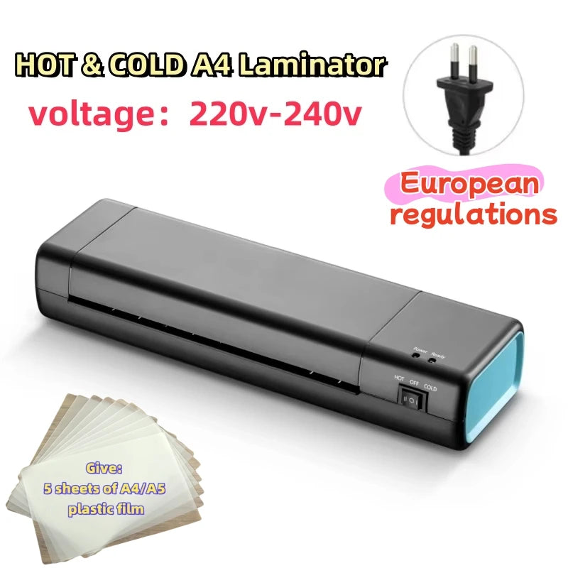 SealPro 9" Hot & Cold Laminator Kit – Fast A4 Laminating Machine with 10 Pouches for Home, School & Office