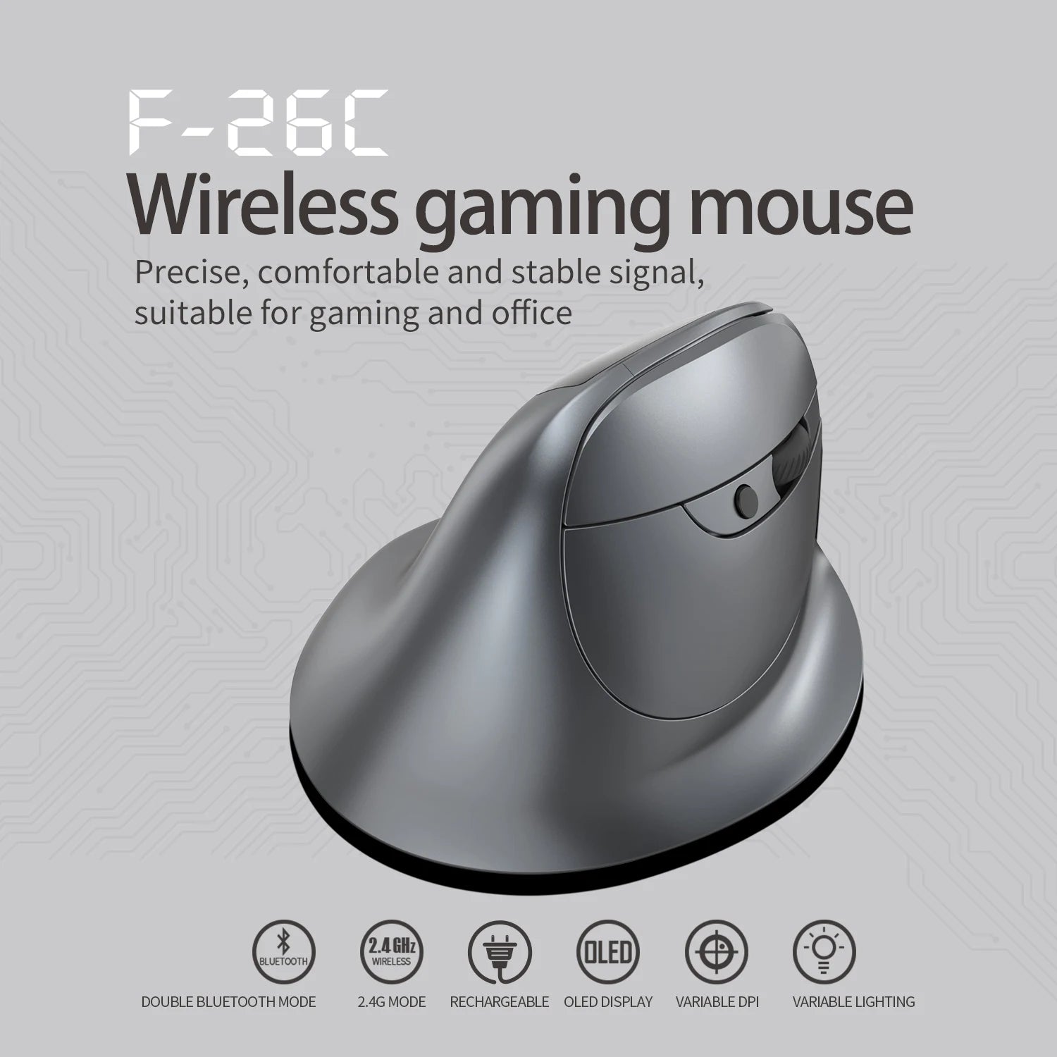 Lefon Trackball Mouse – Bluetooth Ergonomic 2.4G Wireless Rechargeable for PC & Office