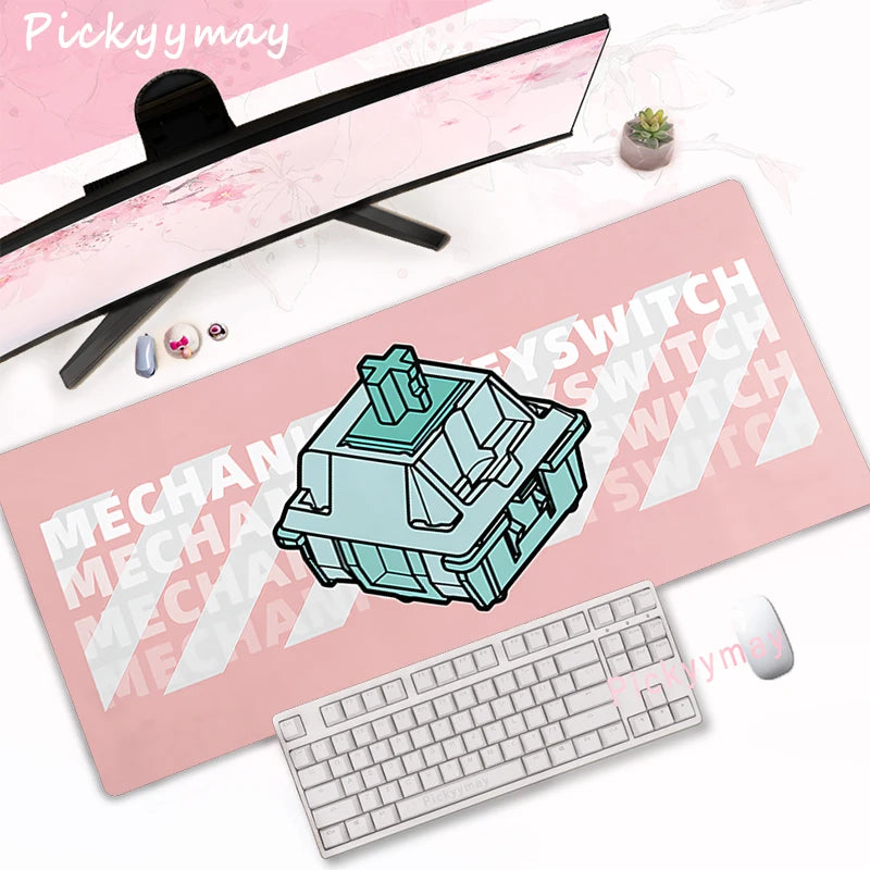 Sakura Bloom XL Desk Mat – Pink Cherry Blossom Gaming Mouse Pad (Extended Keyboard Mat)