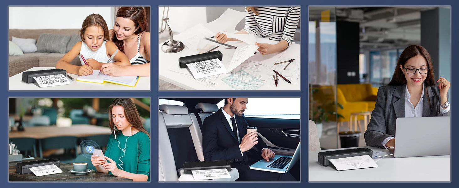 Marklife X8 Mini A4 Bluetooth Thermal Printer – Inkless Photo, PDF & Document Printing