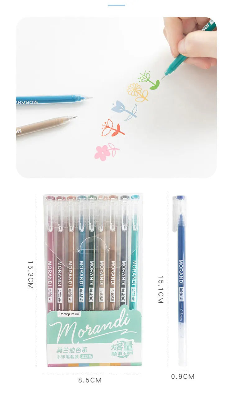 Languo 27-207 Colour Gel Pen & Marker Drawing Set – Student DIY Art Pens