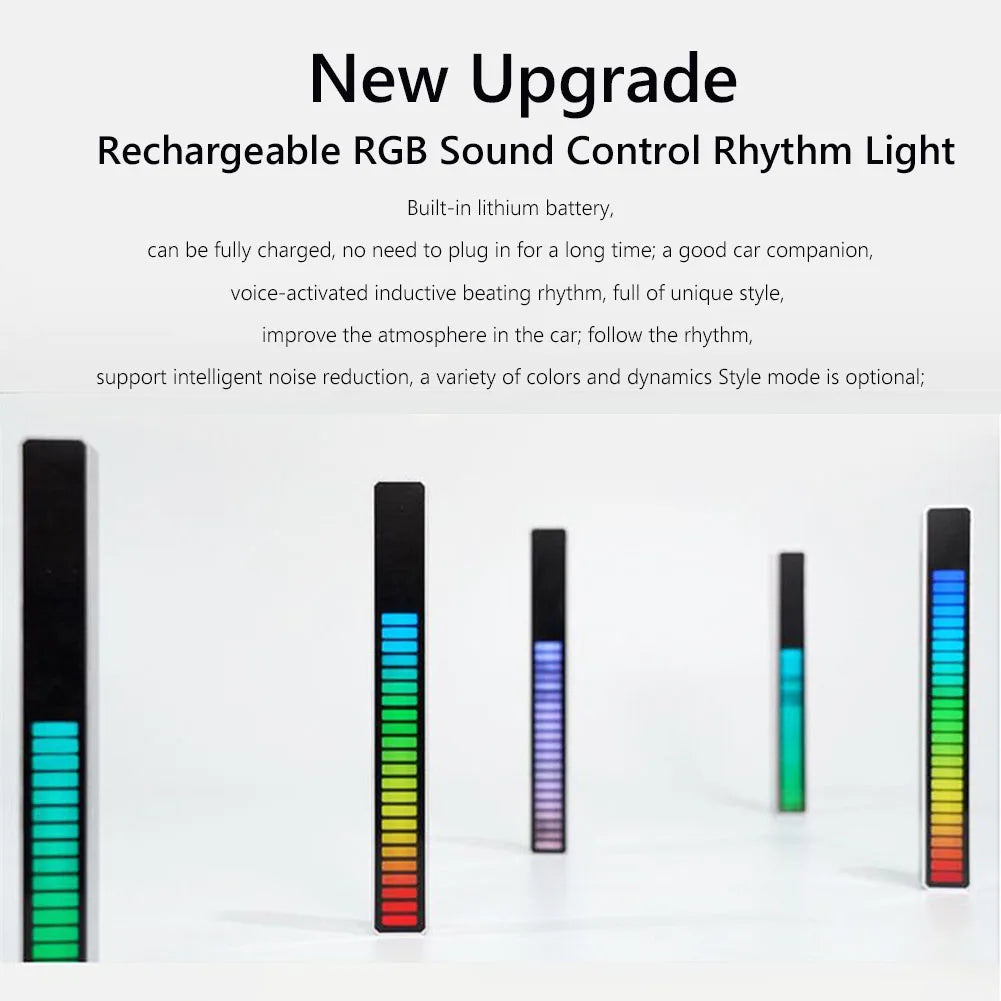 BeatSync RGB Sound Reactive LED Light – Voice Controlled Music Rhythm Lamp for Gaming, Desk & Home