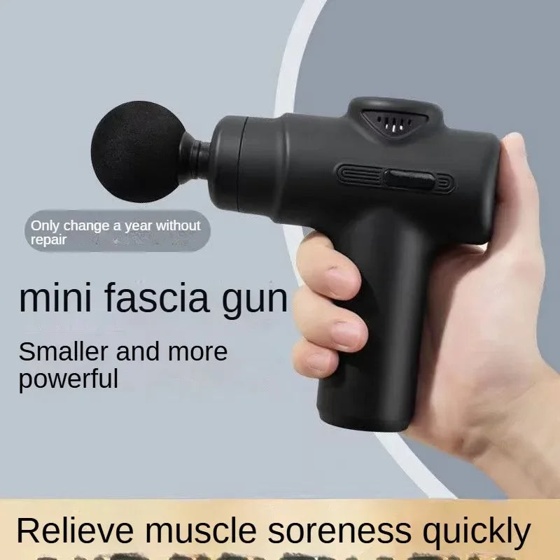 MiniGun USB Electric Massage Gun – Mini Deep Tissue, 8 Heads for Body & Face